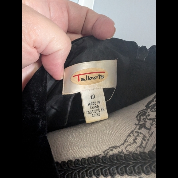 Talbots Elegant Black Velvet Dress - Picture 9 of 11